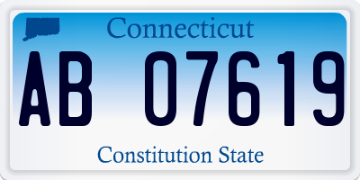 CT license plate AB07619