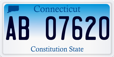 CT license plate AB07620