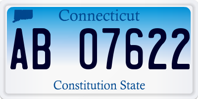 CT license plate AB07622