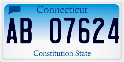CT license plate AB07624