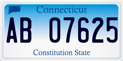 CT license plate AB07625