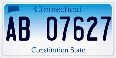 CT license plate AB07627