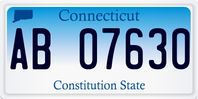 CT license plate AB07630