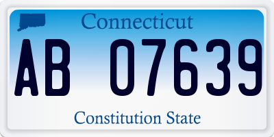 CT license plate AB07639