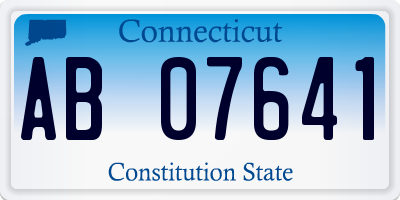 CT license plate AB07641