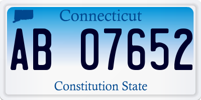 CT license plate AB07652