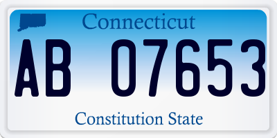 CT license plate AB07653