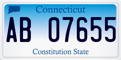 CT license plate AB07655