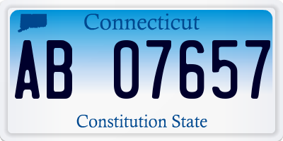 CT license plate AB07657