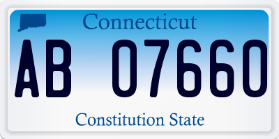 CT license plate AB07660