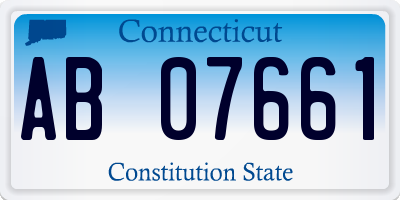 CT license plate AB07661