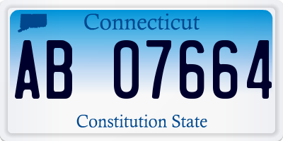 CT license plate AB07664