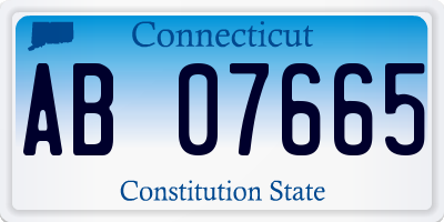 CT license plate AB07665