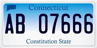 CT license plate AB07666