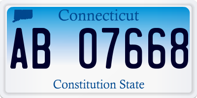 CT license plate AB07668