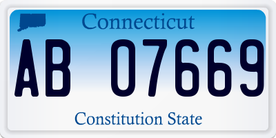 CT license plate AB07669