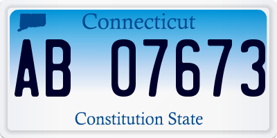 CT license plate AB07673