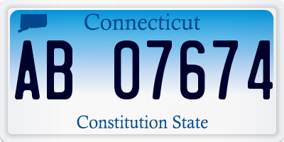 CT license plate AB07674