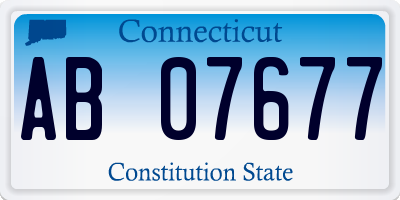 CT license plate AB07677