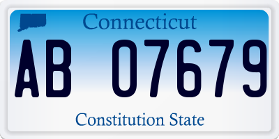 CT license plate AB07679