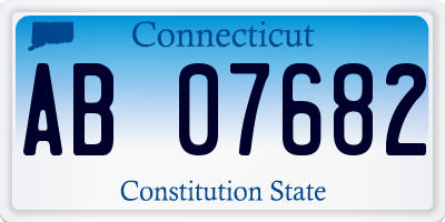 CT license plate AB07682