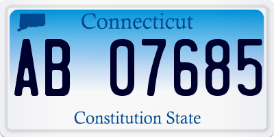 CT license plate AB07685