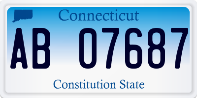 CT license plate AB07687