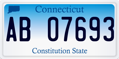 CT license plate AB07693