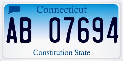 CT license plate AB07694