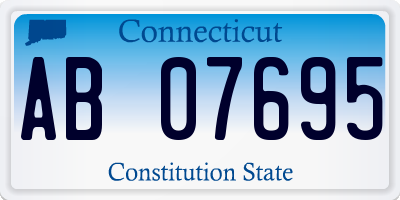 CT license plate AB07695