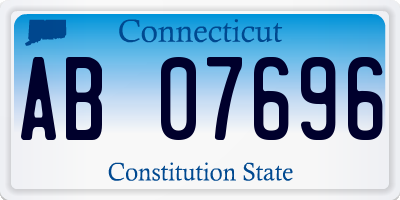 CT license plate AB07696