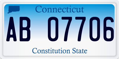 CT license plate AB07706