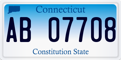 CT license plate AB07708