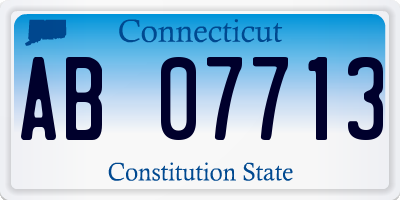 CT license plate AB07713