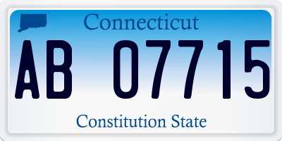 CT license plate AB07715