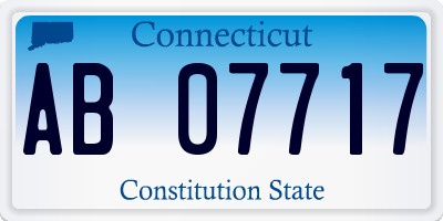 CT license plate AB07717