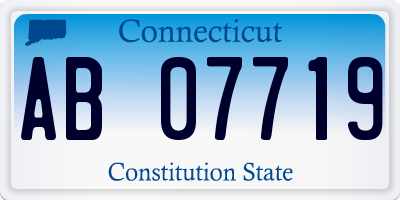 CT license plate AB07719