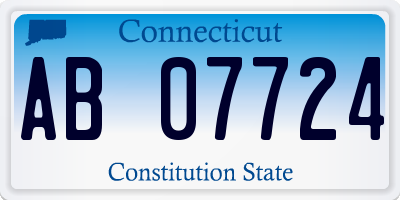 CT license plate AB07724