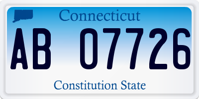 CT license plate AB07726