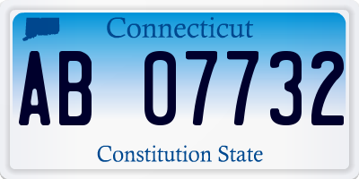 CT license plate AB07732