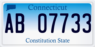 CT license plate AB07733