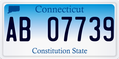 CT license plate AB07739