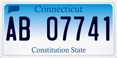 CT license plate AB07741