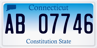 CT license plate AB07746