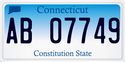 CT license plate AB07749