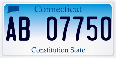 CT license plate AB07750