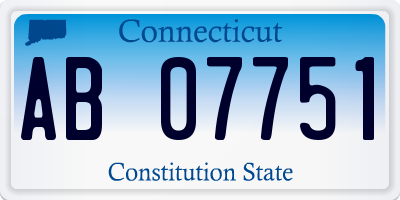 CT license plate AB07751
