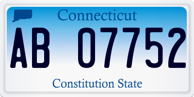 CT license plate AB07752