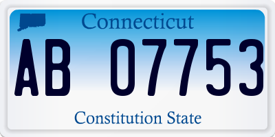 CT license plate AB07753