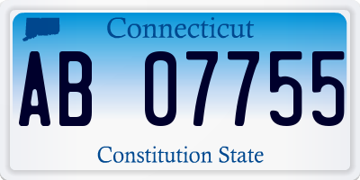 CT license plate AB07755